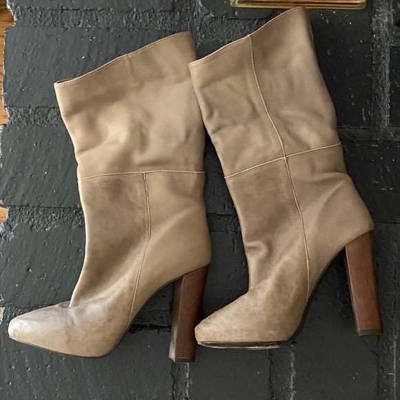 Joie soft slouchy leather heeled boot - Picture 5 of 14